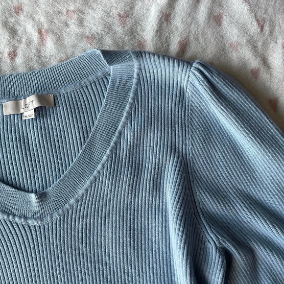 Blue Ribbed Sweater - Picture 3 of 3